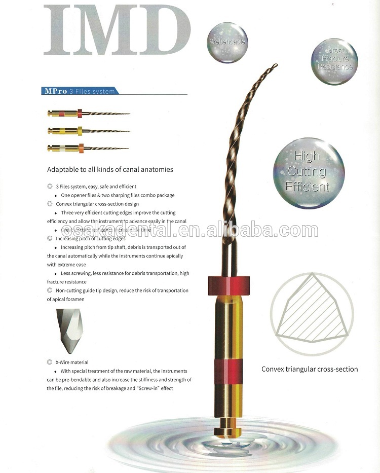 Hot sell dental endo files IMD MPro 3 Files System