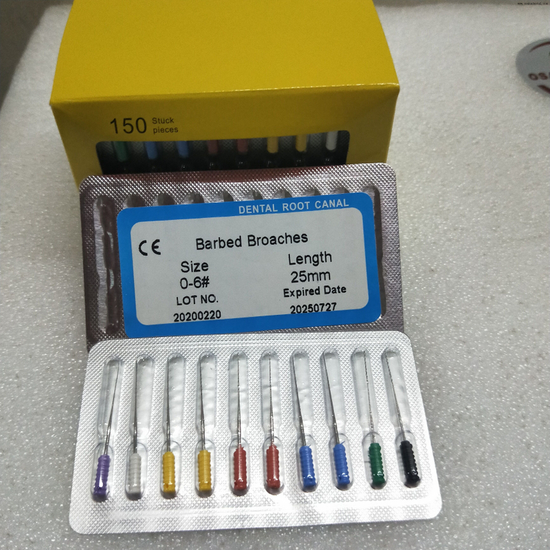 Dental Endodontic File Dental Barbed Broaches for Root Canal Cleaning