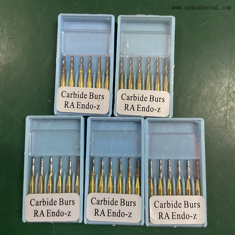 Dental Carbide Burs RA ENDOZ Golden Made in China Buy Dental Carbide