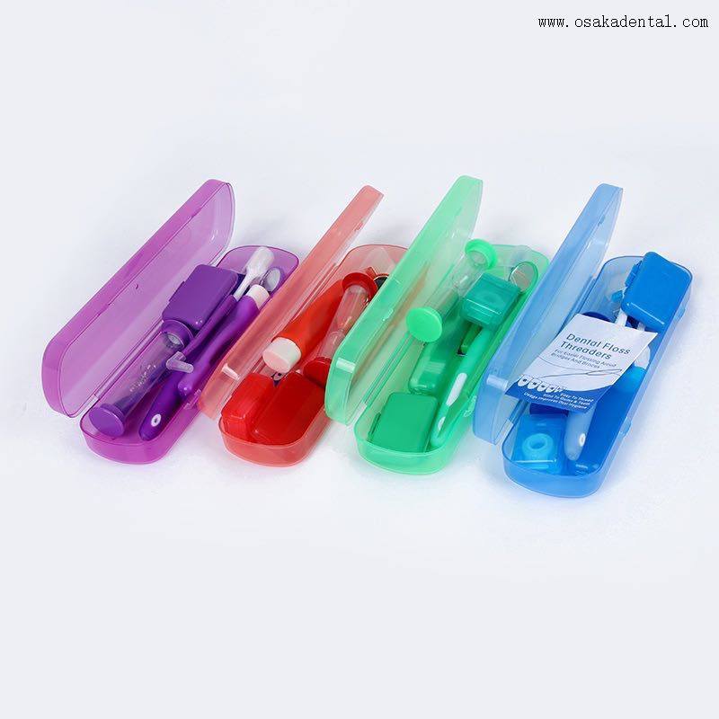 Dental Orthodontic Kit with Brush And Mirror in Color Plastic Box Buy