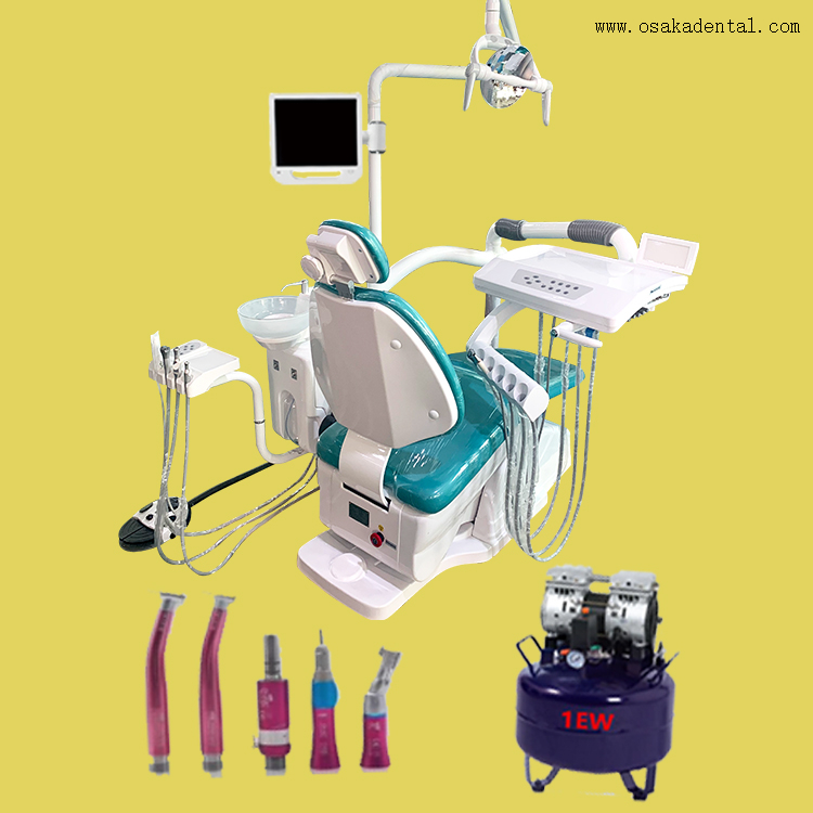 Dental chair with strong arm and dental air compressor and dental handpiece Buy dental chair